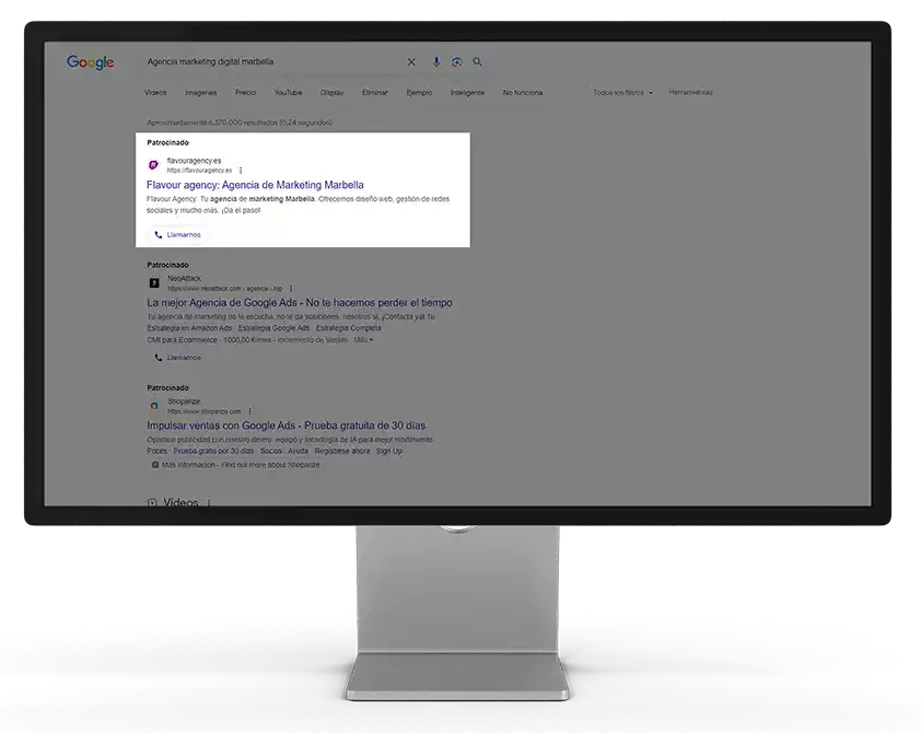 campañas google ads publicidad online agencia de marketing digital marbella