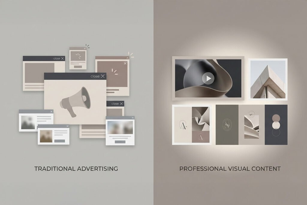 El contenido visual profesional genera más confianza que la publicidad tradicional